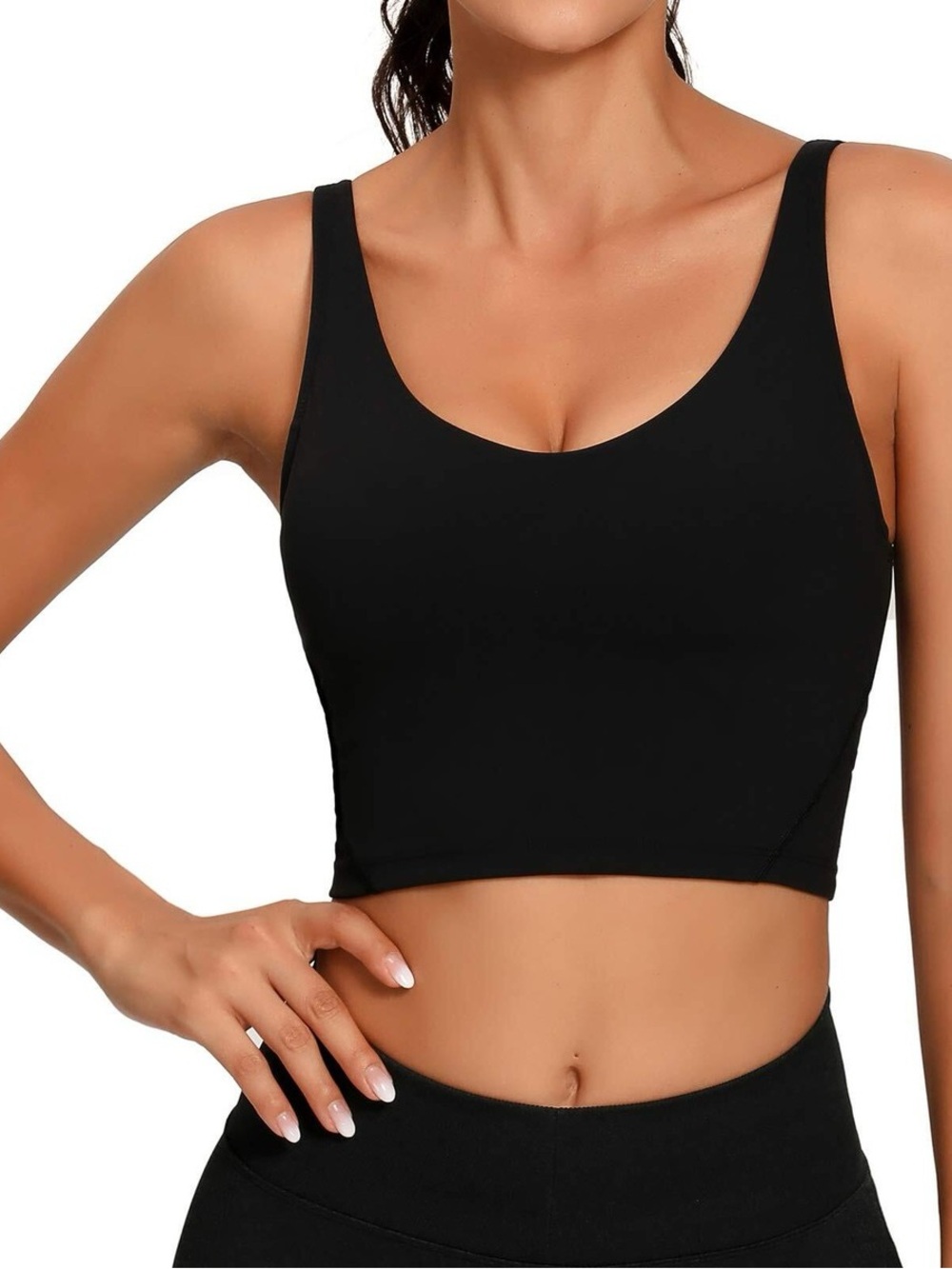 Yogalicious Lux Black V-Neck Tank